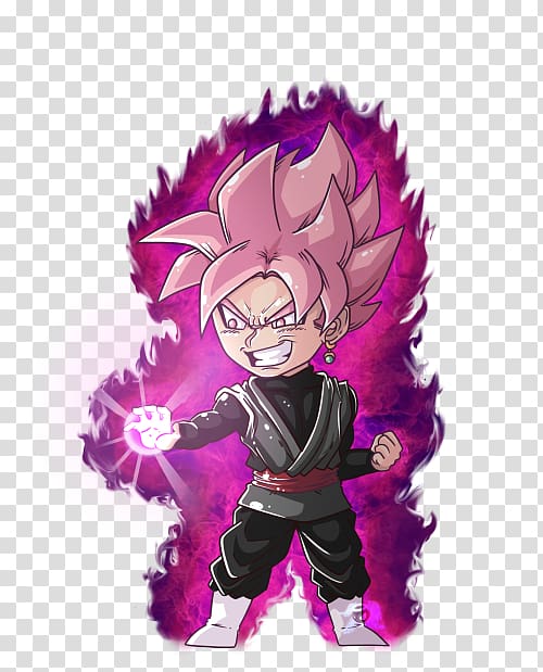 Goku Black Super Saiyan Anime, goku Chibi transparent background PNG clipart