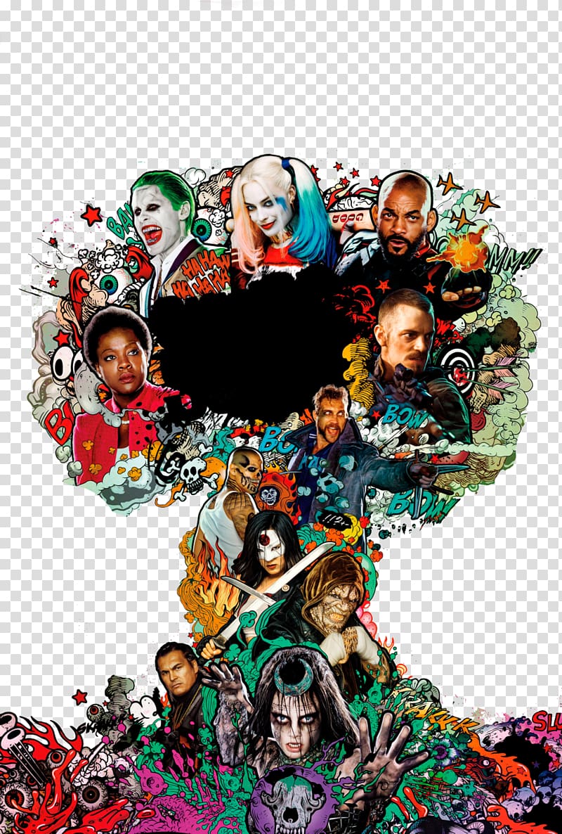 Batman Harley Quinn Sergeant Ames Bravo 14 Deadshot Film poster, batman transparent background PNG clipart