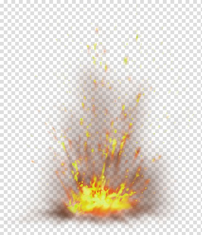 golden atmosphere explosion flame effect element transparent background PNG clipart
