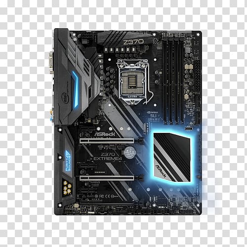 Intel ASRock Z370 EXTREME4 LGA 1151 Motherboard, intel transparent background PNG clipart