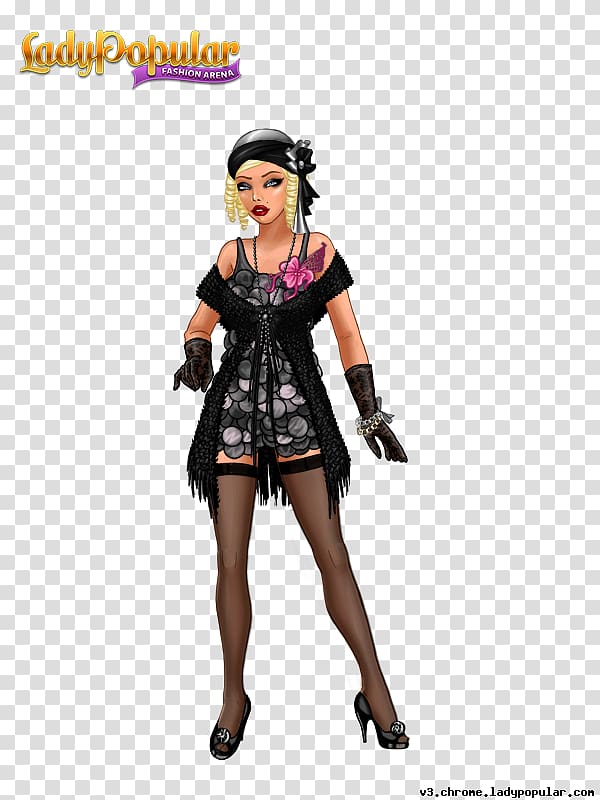 Lady Popular Fashion Pajamas Costume Game, flappers transparent background PNG clipart