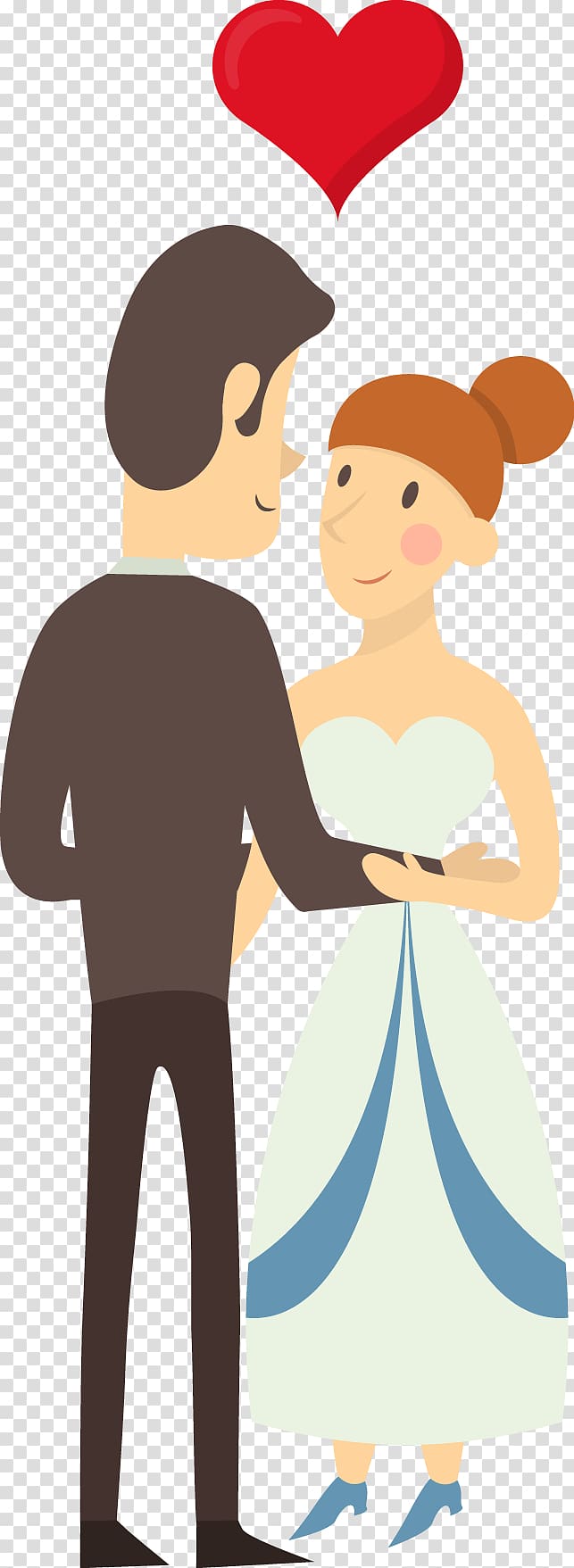 Wedding Flat design couple, wedding transparent background PNG clipart