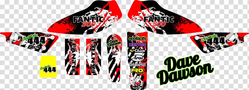 Fantic Motor Motorcycle trials Decal Graphic kit, honda 80 dirt bike transparent background PNG clipart