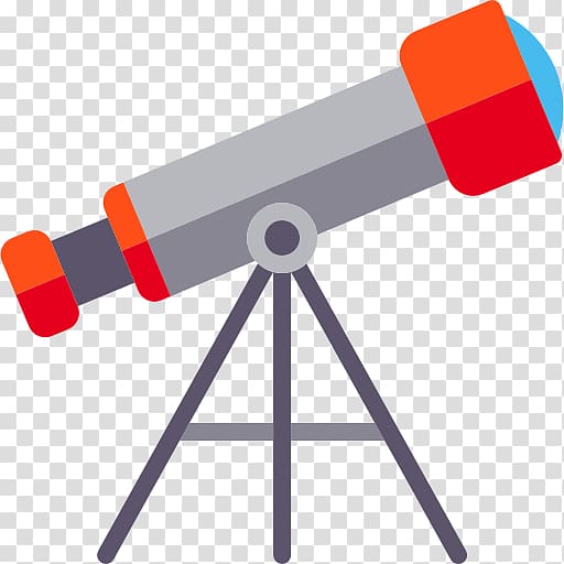 Telescope Icon, Flat binoculars transparent background PNG clipart