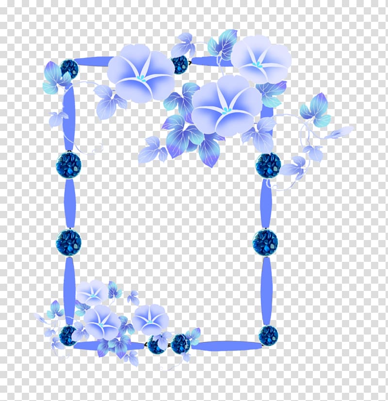Morning glory Desktop Flower, blue frame transparent background PNG clipart