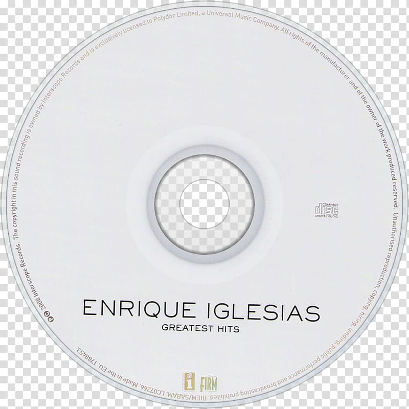 Compact disc Data storage Greatest Hits, enrique iglesias transparent background PNG clipart