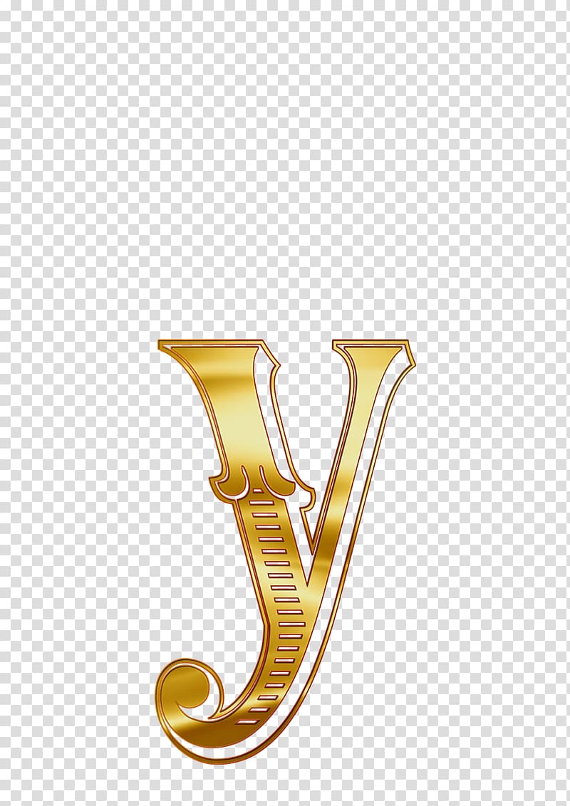 gold y , Cyrillic Small Letter Ou transparent background PNG clipart