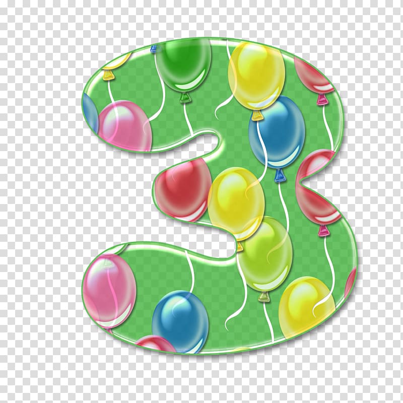 Birthday Number Balloon , three transparent background PNG clipart