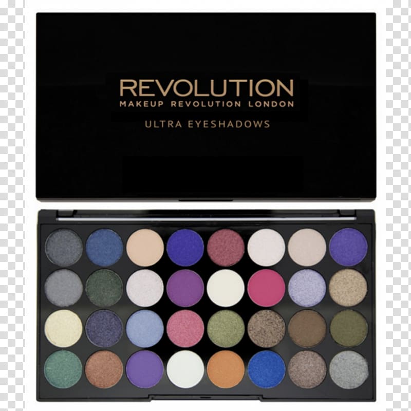 Makeup Revolution Ultra 32 Eyeshadow Palette Cosmetics Eye Shadow Makeup Revolution Iconic 3, eye makeup transparent background PNG clipart