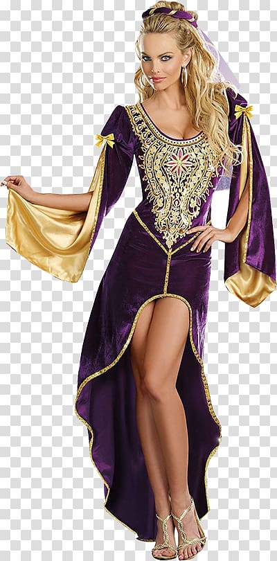Middle Ages Costume party Woman Clothing, woman transparent background PNG clipart