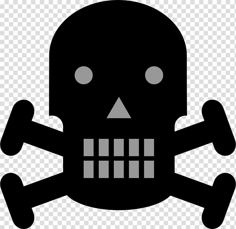 Warning sign Hazard symbol Skull and crossbones , Crossbones transparent background PNG clipart