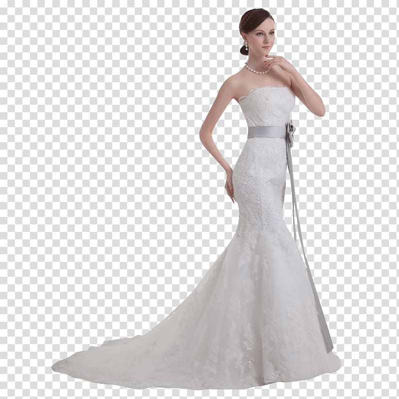 Wedding dress Formal wear Ball gown, dress transparent background PNG clipart
