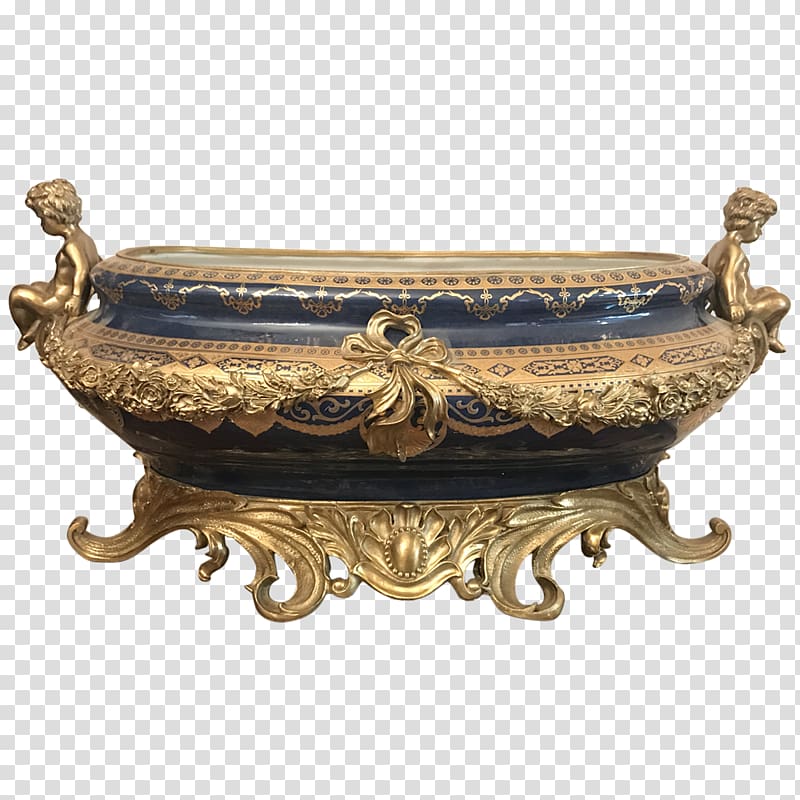 Louis XVI style Porcelain Pottery United States Bronze, blue and white porcelain bowl transparent background PNG clipart