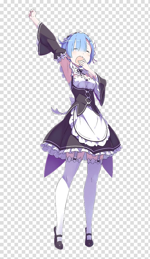 Re:Zero − Starting Life in Another World Anime White Fox R.E.M., maid transparent background PNG clipart