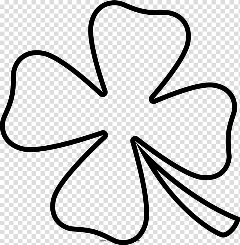 Four-leaf clover Drawing Coloring book, clover transparent background PNG clipart