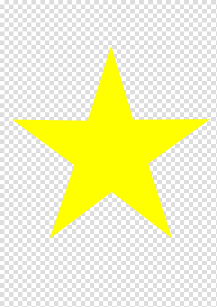 Yellow Star Shape Color, viet nam transparent background PNG clipart