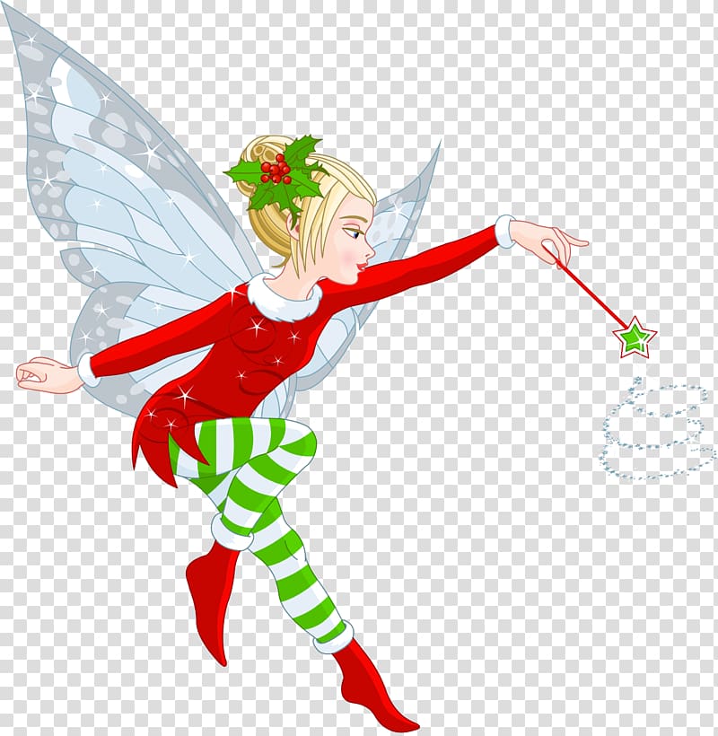 Fairy Christmas Illustration, Elves transparent background PNG clipart
