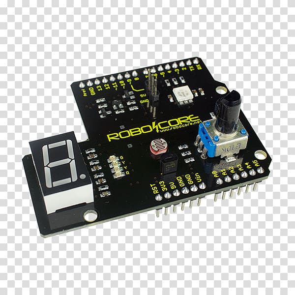 Microcontroller Electronics Electronic engineering Arduino Transistor, Shield arduino transparent background PNG clipart