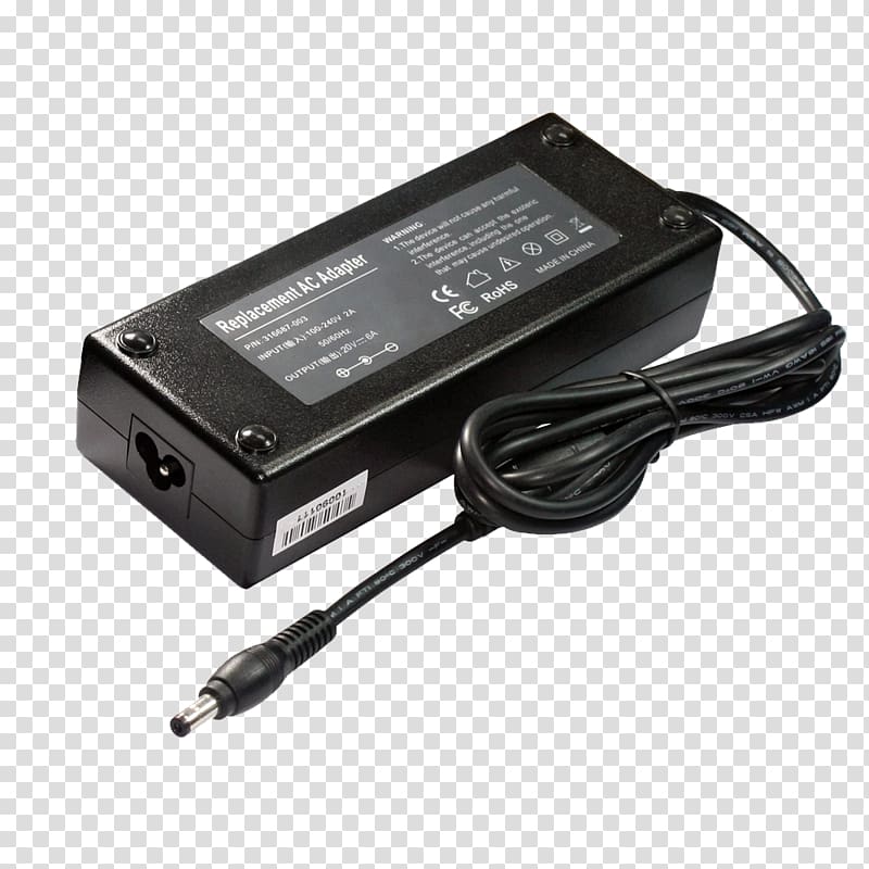 Laptop Battery charger Dell AC adapter, Laptop transparent background PNG clipart
