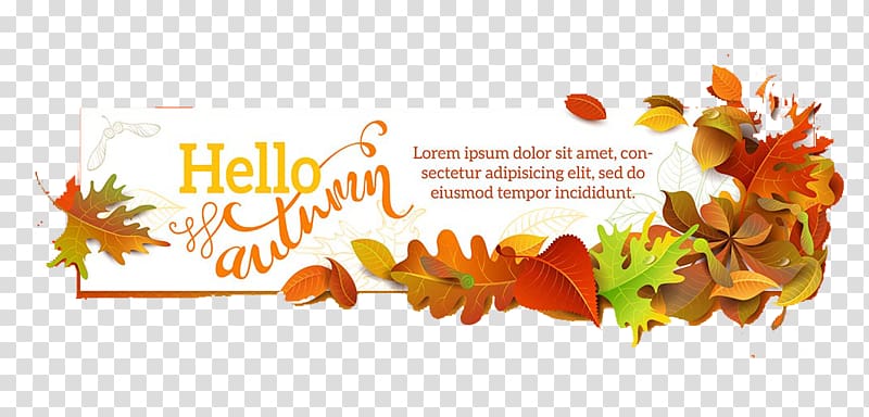Autumn Leaf European aspen Illustration, Hello autumn transparent background PNG clipart