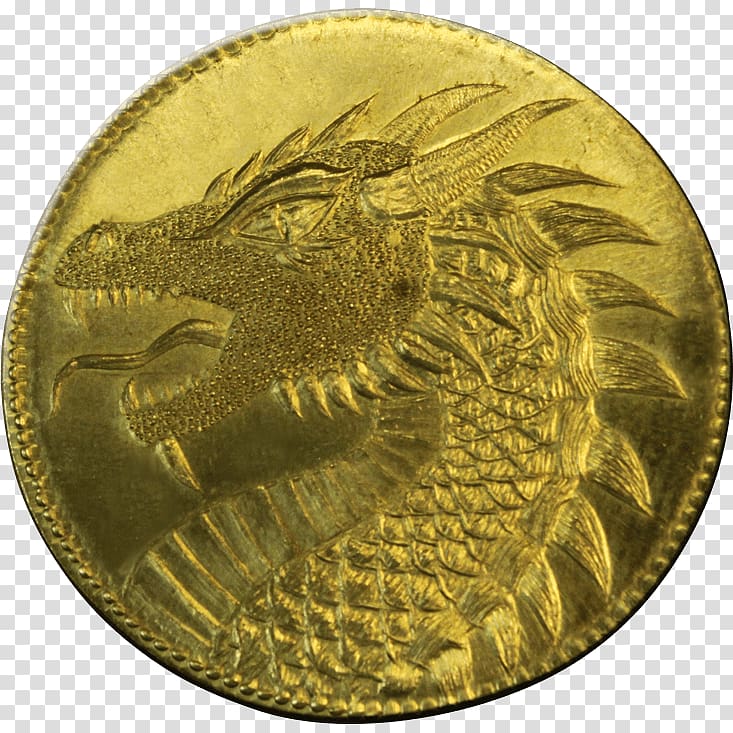 Coin Gold Medal Bronze, targaryen dragon transparent background PNG clipart