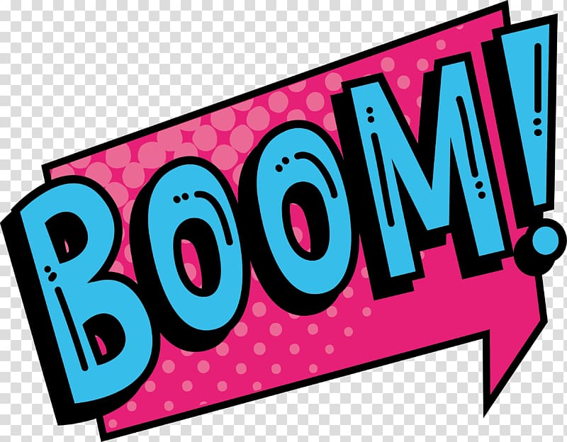 Boom , Sticker, Red bubble stickers transparent background PNG clipart