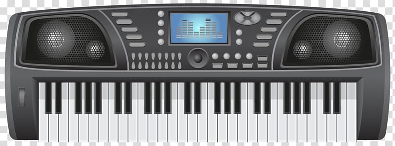 black and white electronic keyboard , Synthesizer Keyboard Piano , Synthesizer transparent background PNG clipart