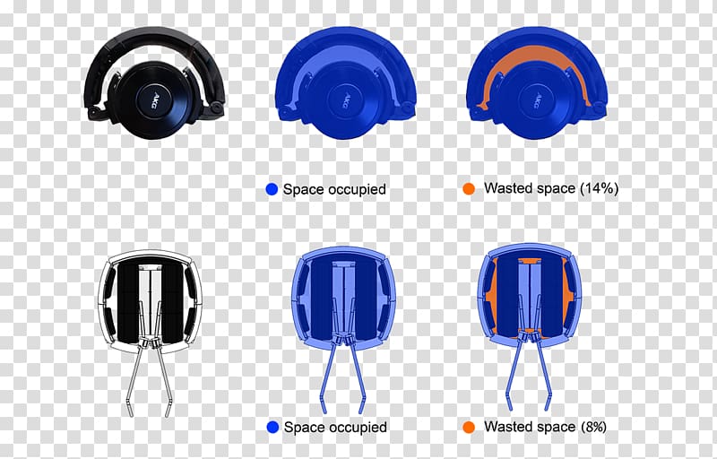 Headphones Cobalt blue Communication Audio, copy space transparent background PNG clipart