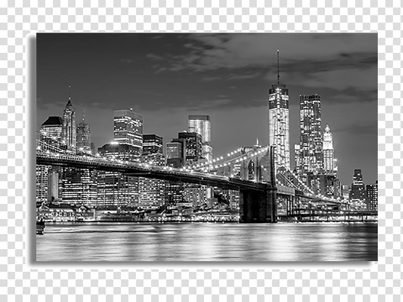 Skyline Brooklyn Bridge Painting Art Mural, painting transparent background PNG clipart