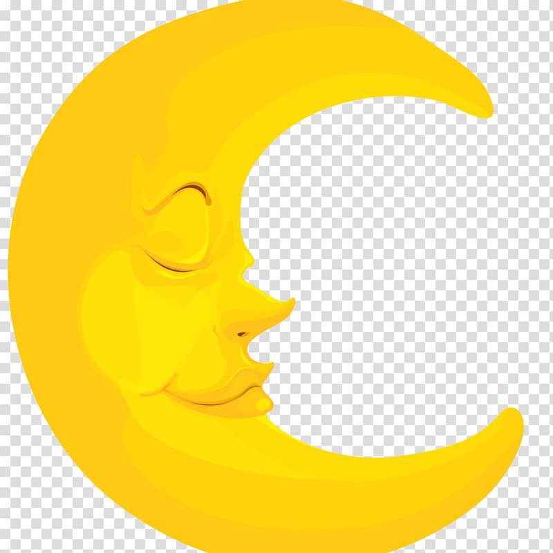 yellow half moon , Moon Crescent transparent background PNG clipart