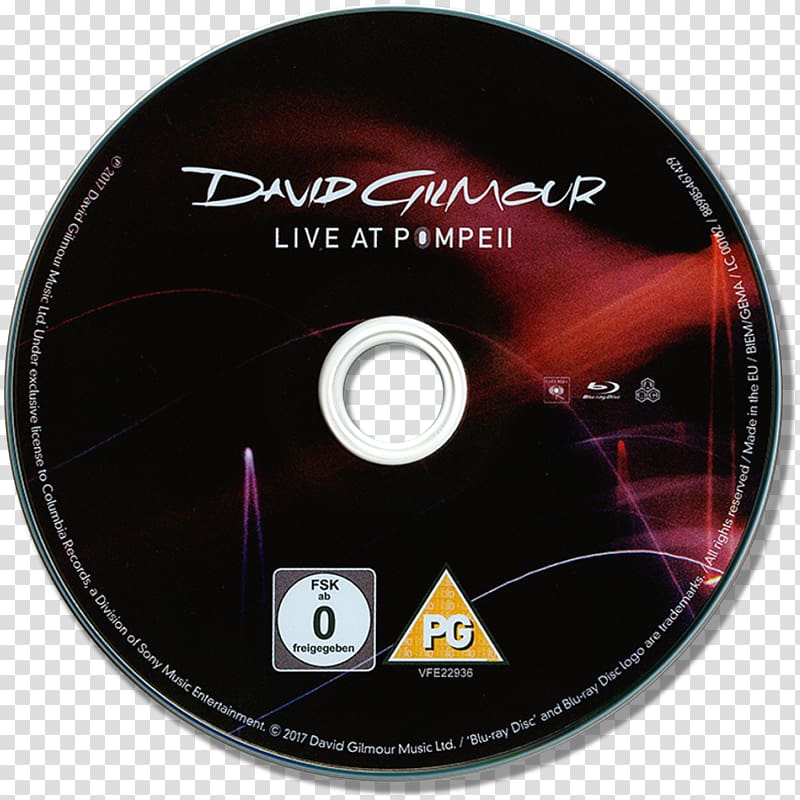Compact disc Live at Pompeii Musician DVD Music Producer, dvd transparent background PNG clipart
