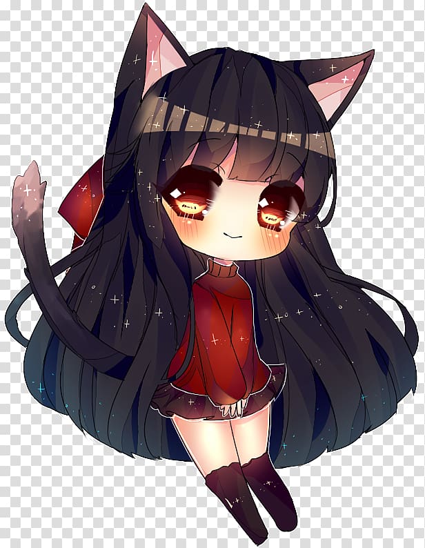 Meow Black hair Mangaka Anime Artist, Meow transparent background PNG clipart