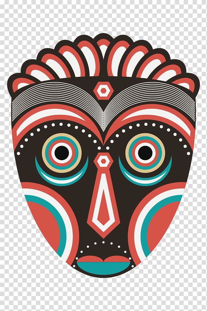 Traditional African masks Poster Headgear Printing, mask transparent background PNG clipart