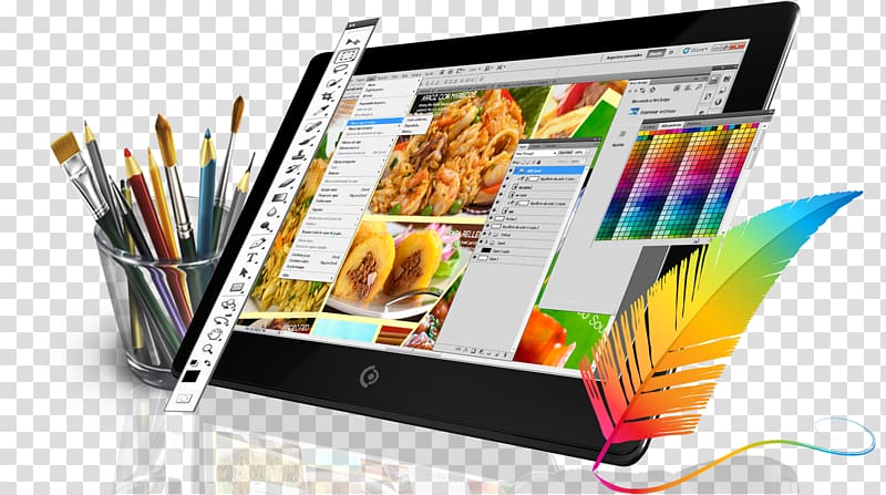black tablet computer, Graphic design Art, web design transparent background PNG clipart