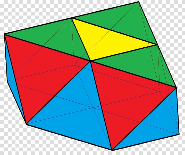 Triangle Triangular cupola Johnson solid Polyhedron, triangle transparent background PNG clipart