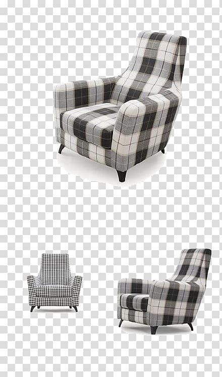 Eames Lounge Chair Couch Furniture Living room, Fabric sofa transparent background PNG clipart