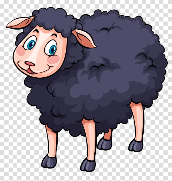 black sheep illustration, Sheep Goat , sheep transparent background PNG clipart