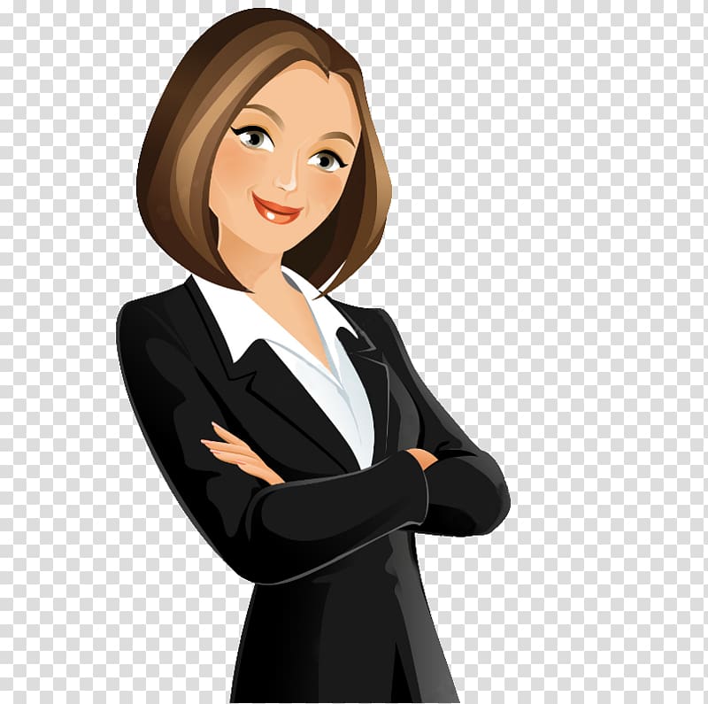 woman wearing executive attire illustration, Cartoon , business women transparent background PNG clipart