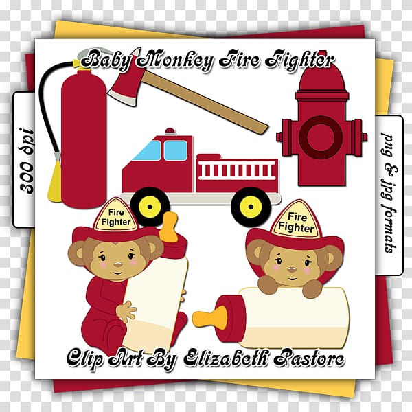 Firefighter Fire hydrant , Baby Monkey transparent background PNG clipart