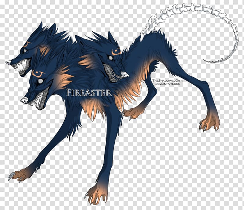 Cerberus Drawing Line art Legendary creature, werewolf transparent background PNG clipart