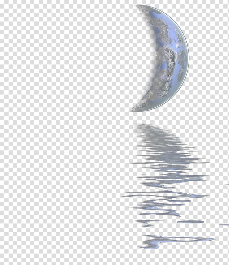 Water crescent reflection transparent background PNG clipart