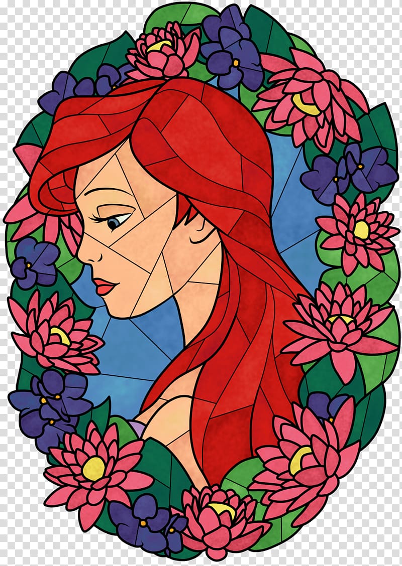 Stained glass Floral design Window, stained glass shards transparent background PNG clipart