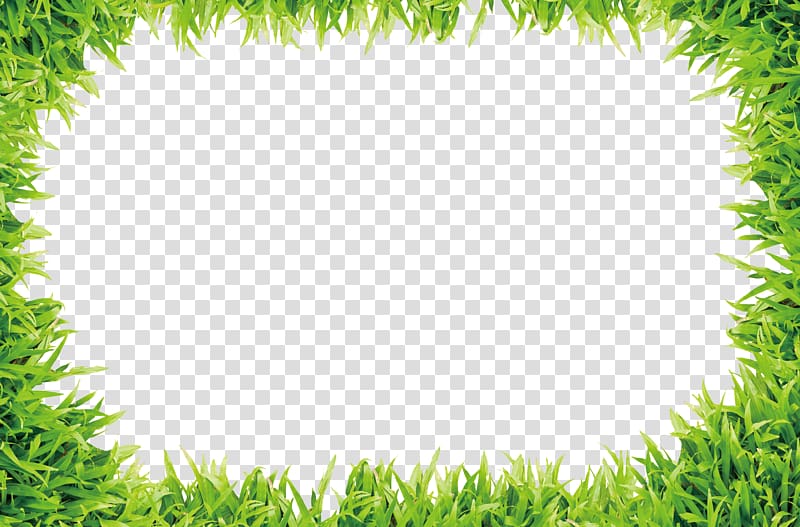 rectangular green grass digital frame, Lawn file formats, Small grass frame material transparent background PNG clipart