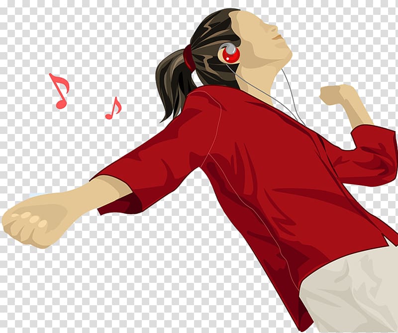 Headphones Computer file, Wearing headphones to listen to music transparent background PNG clipart