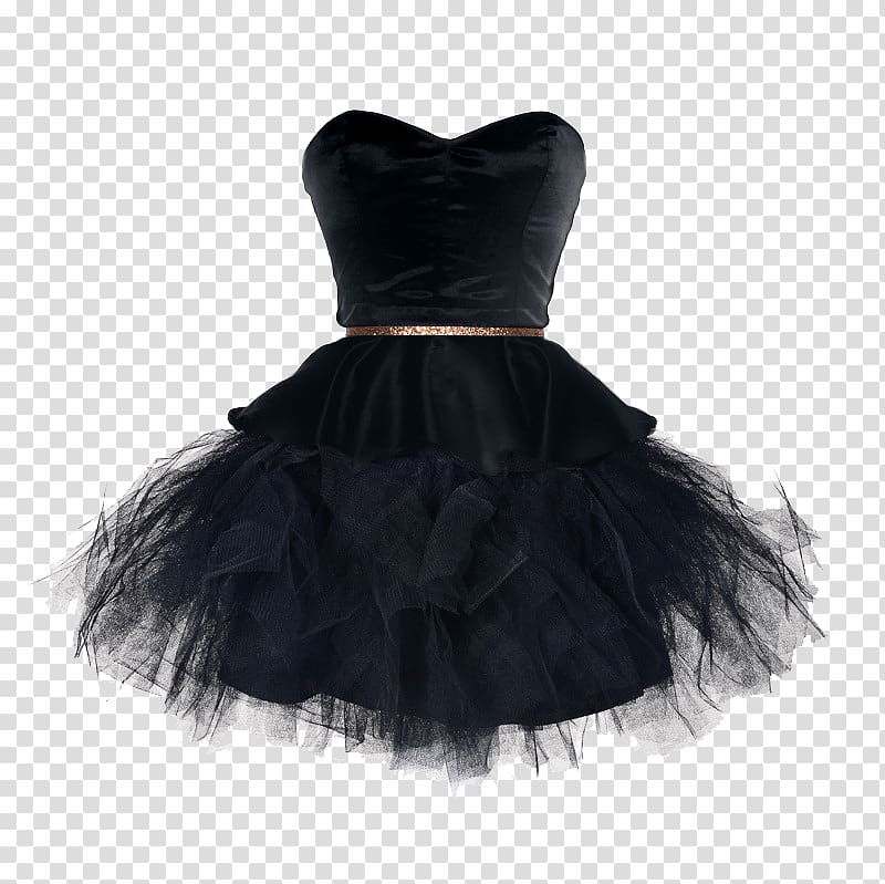women's black and grey strapless sweetheart neckline cocktail dress, Dress Black transparent background PNG clipart