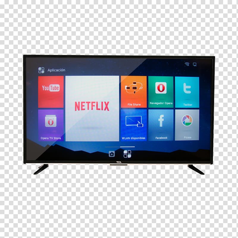 Smart TV LED-backlit LCD TCL Corporation High-definition television, tv smart transparent background PNG clipart