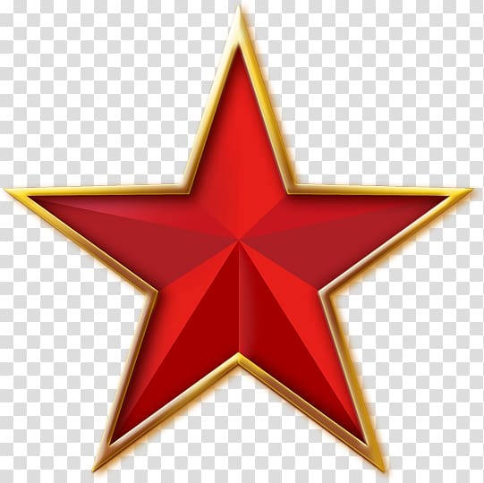red five-pointed star transparent background PNG clipart