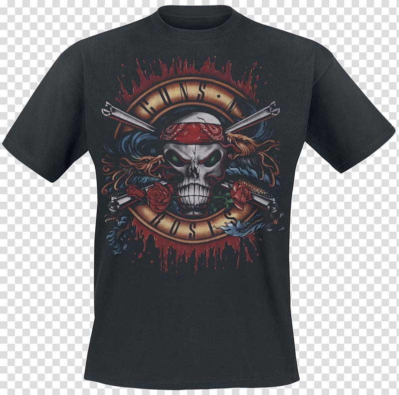 T-shirt Hoodie Clothing Guns N' Roses, T-shirt transparent background PNG clipart