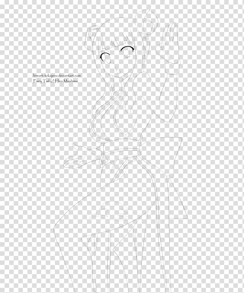 Line art Drawing Mirajane Strauss Fairy Tail Sketch, fairy tail transparent background PNG clipart