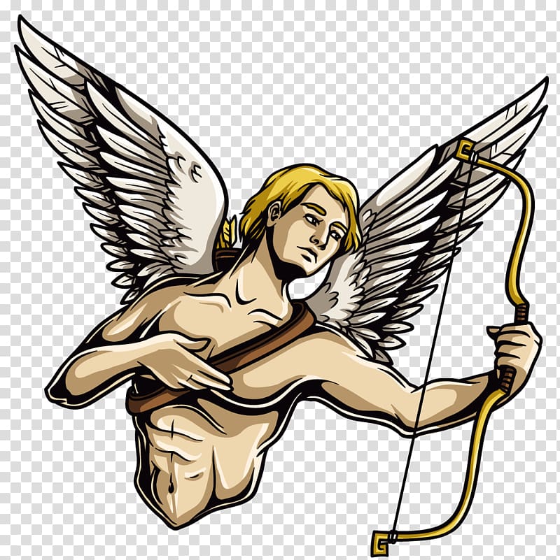 Hades Greek mythology Sticker Illustration, Bows and arrows male angel transparent background PNG clipart